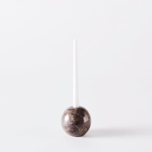 Sphere Candle Holder 10 Grey | Work by District Loom