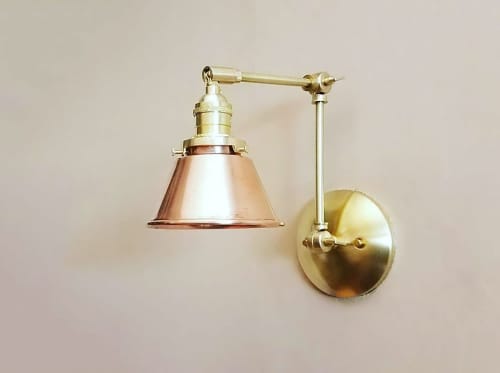 Kitchen Shelves Adjustable Wall Light - Industrial Sconce | Sconces by Retro Steam Works. Item made of metal compatible with industrial style