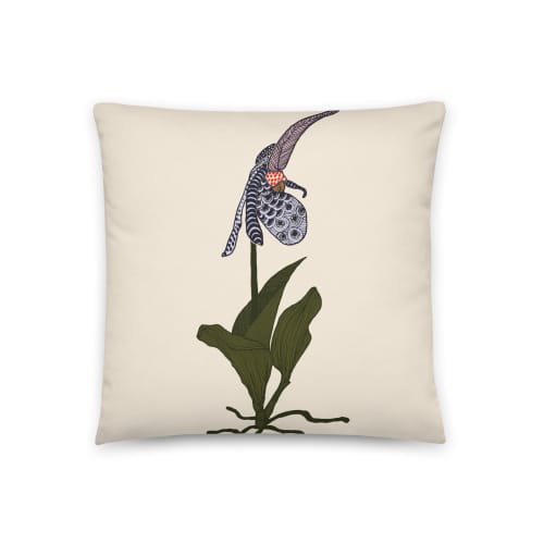 Orchid no.2 Throw Pillow | Pillows by Odd Duck Press. Item composed of cotton