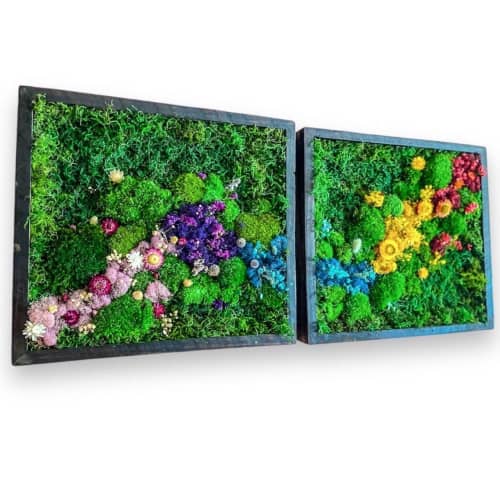 Wall Art Decor Moss Plants Dried Flower Art, Indoor Green | Living Wall in Plants & Landscape by Sarah Montgomery