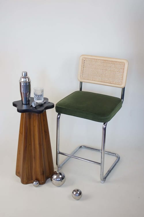 Verve Martini Table - Teak Sculptural Cocktail Table | Tables by THE STUDIO GRAIN. Item composed of wood in mid century modern or contemporary style