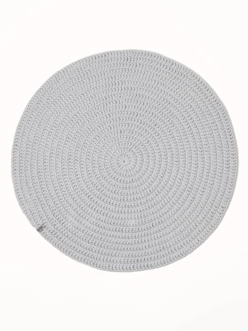 Plain Round Area Rug | Rugs by Anzy Home. Item composed of fabric
