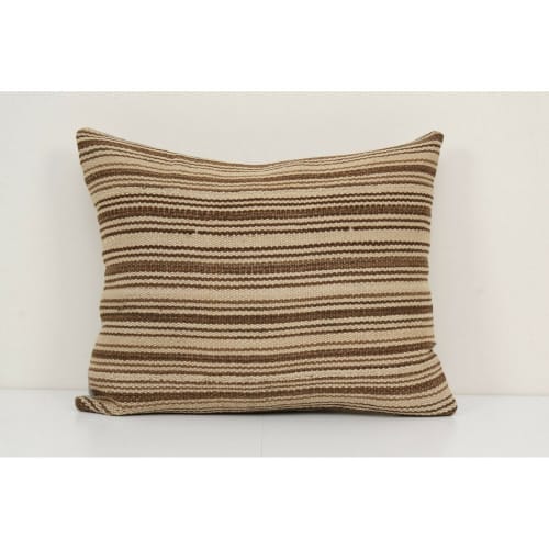 18" x 22" Vintage Oversize Turkish Wool Kilim Pillow | Sham in Linens & Bedding by Vintage Pillows Store. Item made of cotton with fiber