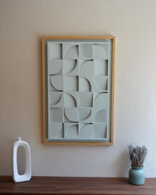 No. 21 Japandi Plaster Wall Relief - Scandinavian Neutral Decor | Wall Sculpture in Wall Hangings by Joseph Aurelius