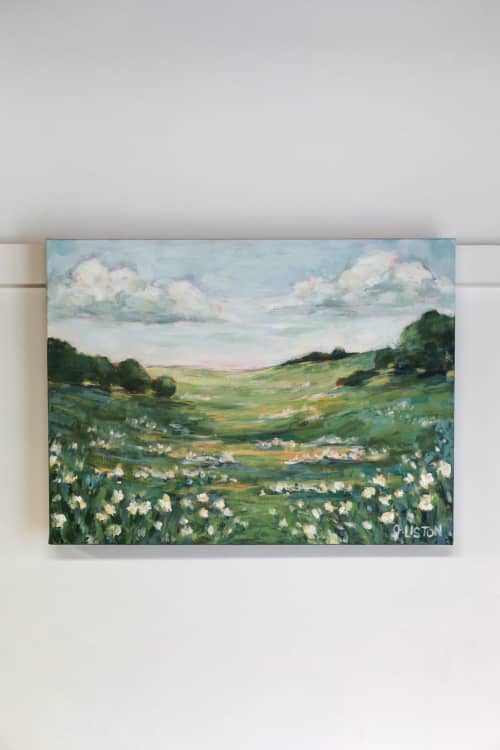 Walk With Me | Oil And Acrylic Painting in Paintings by JoAnna Liston | Lily Field Studio. Item composed of canvas in boho or country & farmhouse style