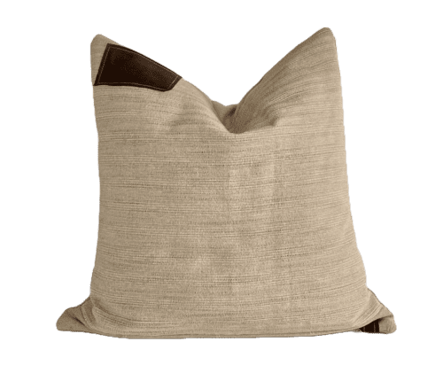 Straw and Earth 22 x 22 Pillow | Pillows by OTTOMN. Item made of cotton with fiber