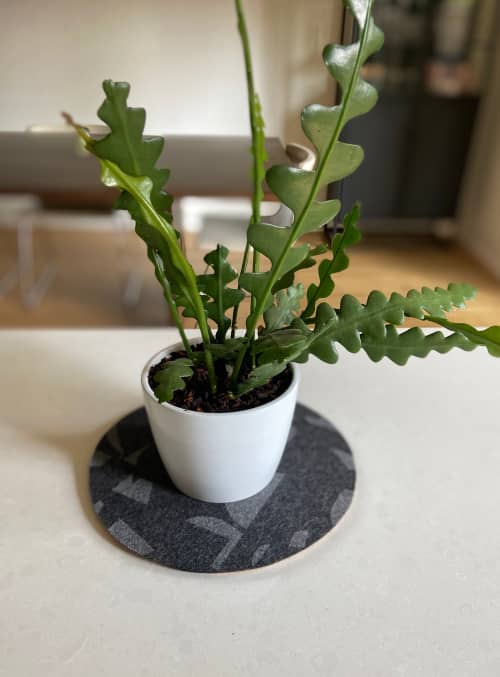 Trivet Merino Wool Felt 'Fragment' Charcoal Medium | Coaster in Tableware by Lorraine Tuson