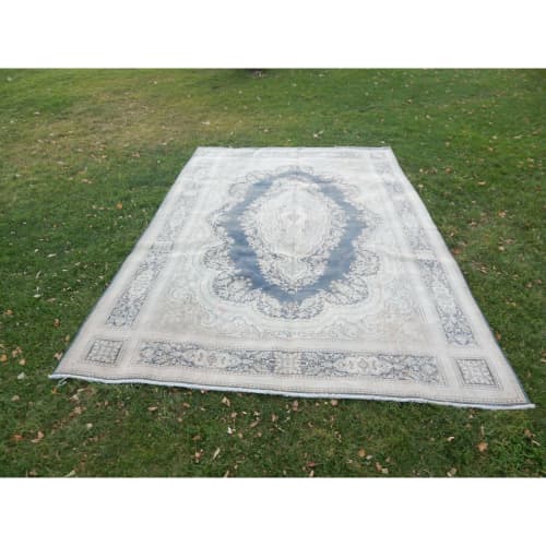 Vintage Oversize Oushak Carpet - Dining Room Carpet | Area Rug in Rugs by Vintage Pillows Store. Item made of cotton & fiber