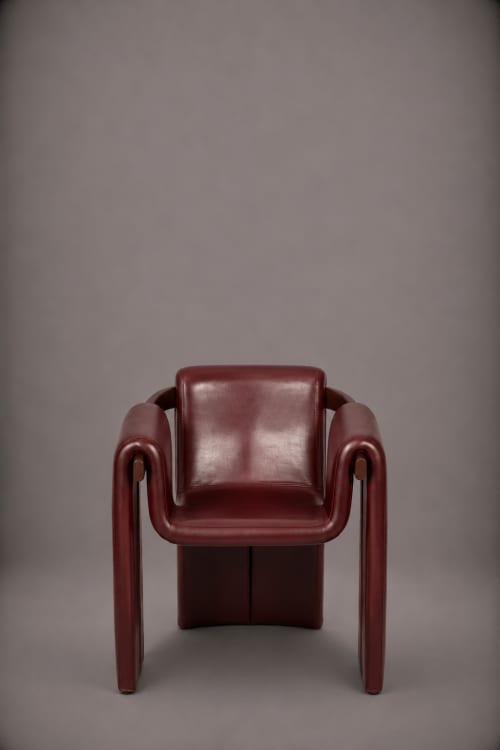 Pablo Leather Dining Chair | Chairs by HamamDecor LLC