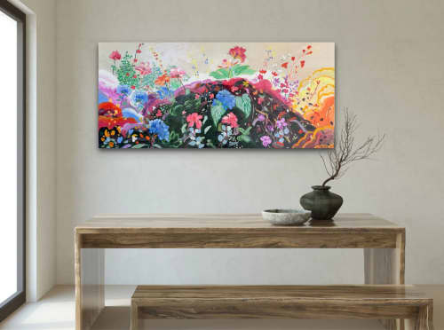 Flamboyant Vintage | Oil And Acrylic Painting in Paintings by Meredith H. Item made of canvas compatible with boho and contemporary style