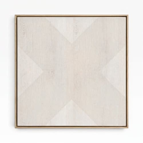 Geo X in Whitewash by DSCVR Art Framed Canvas Wall Art | Prints in Paintings by ArtCollectiv