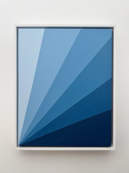 Light shining in between II | Oil And Acrylic Painting in Paintings by Ashley Ravidas. Item made of canvas works with minimalism & mid century modern style