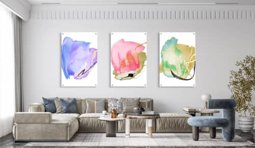 Abstract Artwork Set of 3 Prints Modern Wall Art Modern Art | Prints by uniQstiQ. Item composed of synthetic