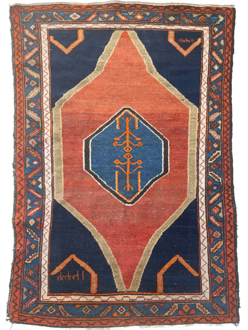 4.4 x 6.6 | Dated Minimal Vintage Tribal Beauty | Lovely | Area Rug in Rugs by The Loom House. Item made of cotton with fiber