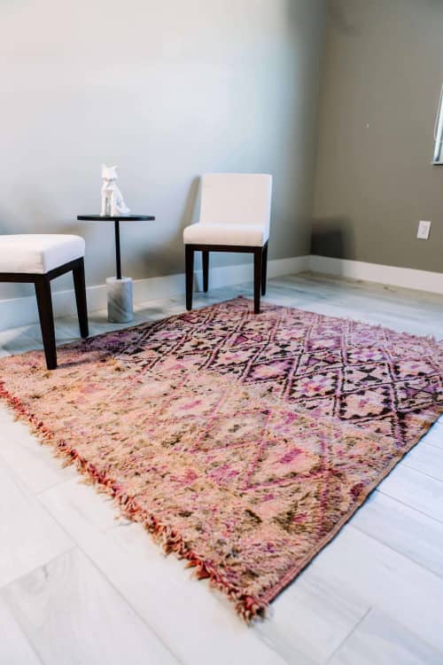 Amore Adore Vintage Moroccan Rug 5'x5' (Wool) | Area Rug in Rugs by Coco Carpets. Item composed of wool & fiber