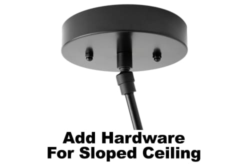Add-on - Hardware for Sloped Ceiling | Lighting by Peared Creation. Item made of metal