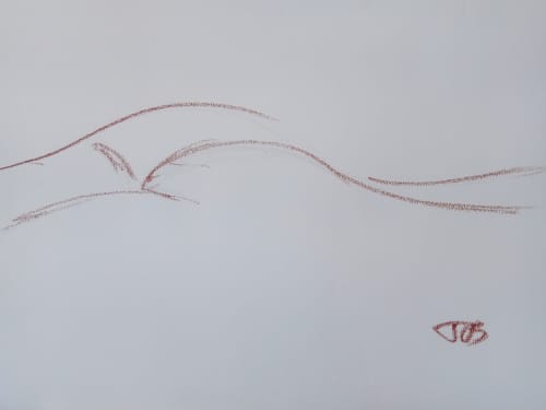 Original Drawing | Drawings by VANDENHEEDE FURNITURE-ART-DESIGN. Item composed of paper compatible with minimalism and contemporary style