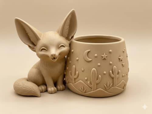 Fennec Fox Planter | Plant Stand in Plants & Landscape by Kimi Craft Corner