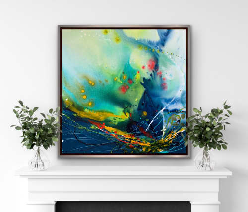 Ethereal | Oil And Acrylic Painting in Paintings by Checa Art. Item composed of canvas & synthetic