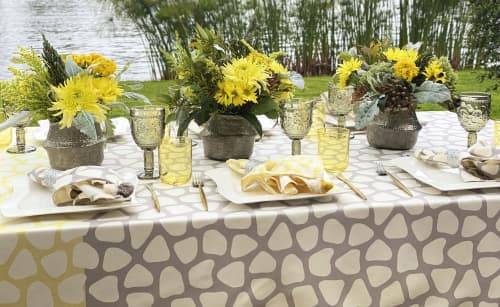 Fossil Tablecloth | Linens & Bedding by OSLÉ HOME DECOR. Item made of fabric