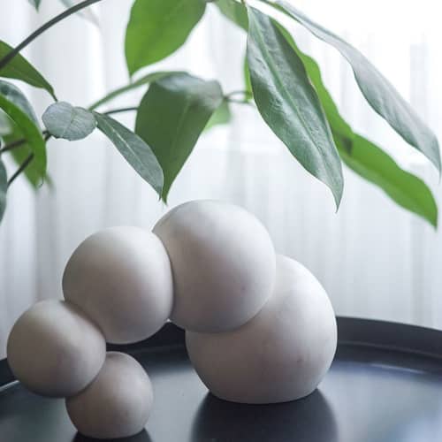 Boule #1 | Sculptures by Nadine Hajjar Studio. Item composed of birch wood in minimalism or contemporary style
