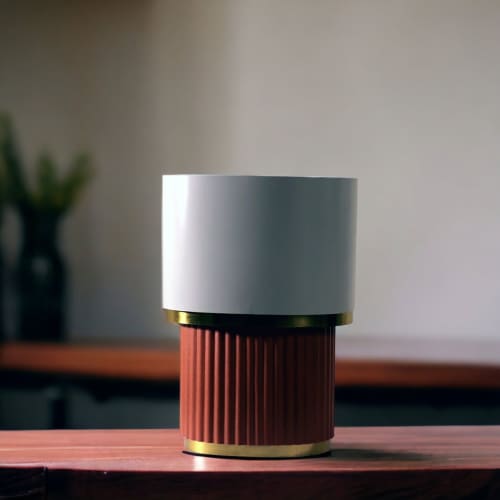 Ellen Warming Table Lamp | Lamps by Home Blitz. Item made of metal works with minimalism style