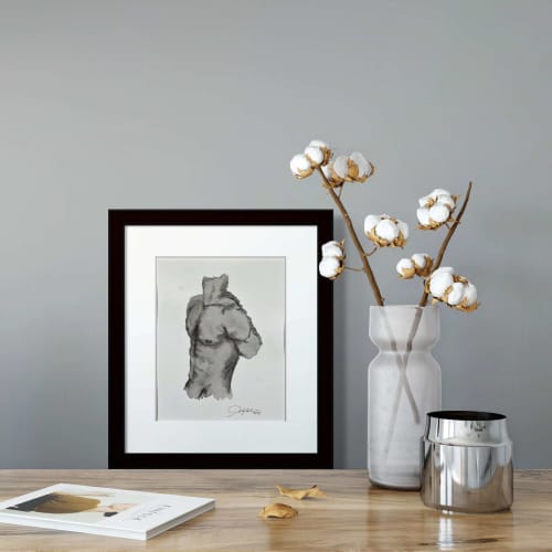 Torso of Christo | Watercolor Painting in Paintings by John Velo Studio