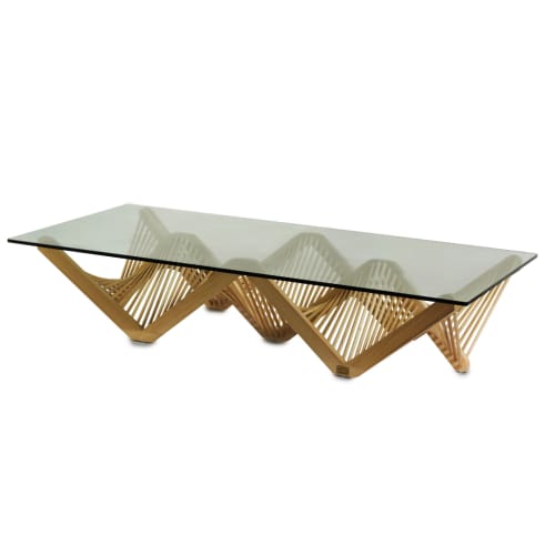 GEO RECTANGULAR Cocktail Table | Tables by Oggetti Designs. Item composed of wood and glass