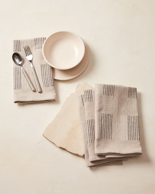 Stacks Napkin - Stone | Linens & Bedding by MINNA