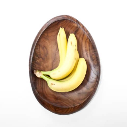 Plate Essay #3 - Plat Essai #3 | Dinnerware by Nadine Hajjar Studio. Item composed of walnut in minimalism or contemporary style