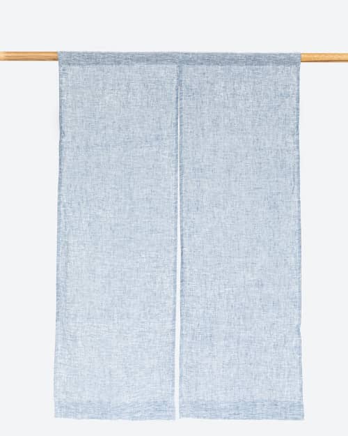 Linen Noren Curtains (1 Pcs) | Curtains & Drapes by MagicLinen. Item made of fabric