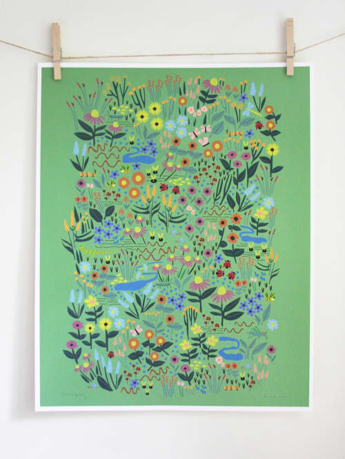 Garden Party Print | Prints by Leah Duncan. Item composed of paper compatible with mid century modern and contemporary style