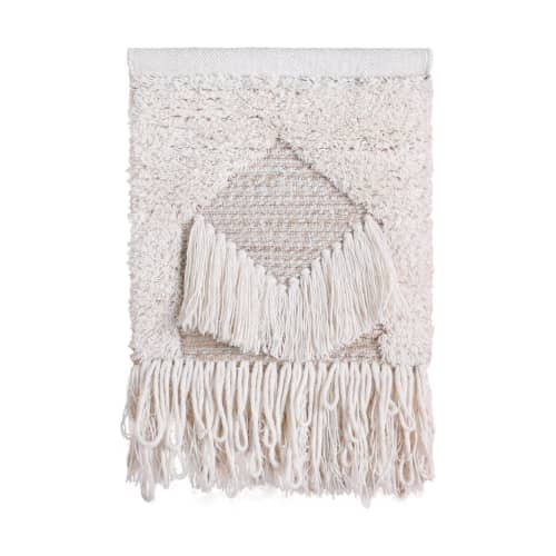 Wool Jute Wall Hanging, Handwoven Boho Wall Decor, Neutral Fiber Art, Textured Textile Wall Hanging | Macrame Wall Hanging in Wall Hangings by Swiflo