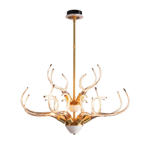 Alan Mizrahi IQ8137 Antler's Horn | Chandeliers by Alan Mizrahi Lighting Design