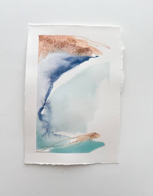 In the Flow | Mixed Media in Paintings by TERRA ETHOS. Item composed of paper in boho or contemporary style