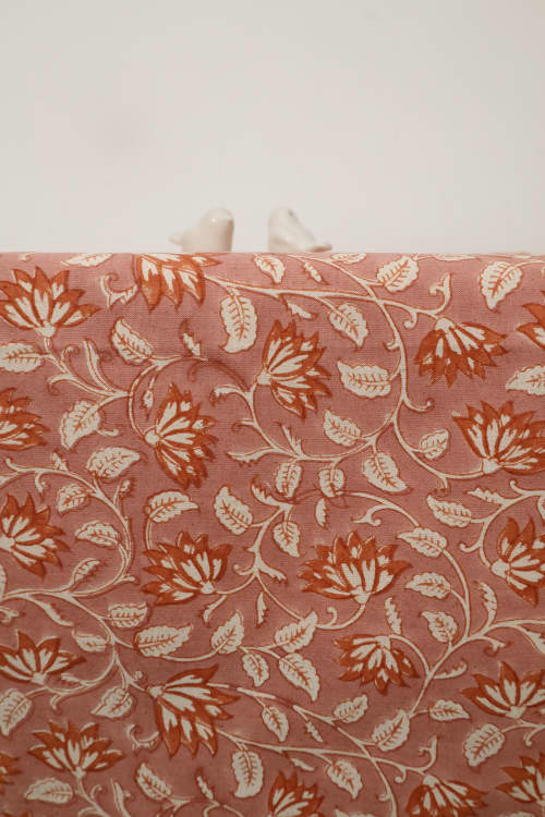 Blush Vines Block Print Tablecloth | Linens & Bedding by Ninéh
