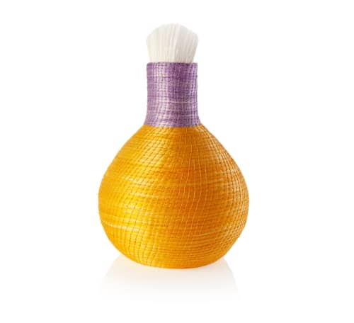 colorblock ostrich vase marigold | Vases & Vessels by Charlie Sprout. Item composed of fiber