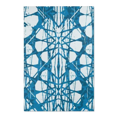 Batik Tock Area Rug | Rugs by Odd Duck Press. Item made of wool with fiber