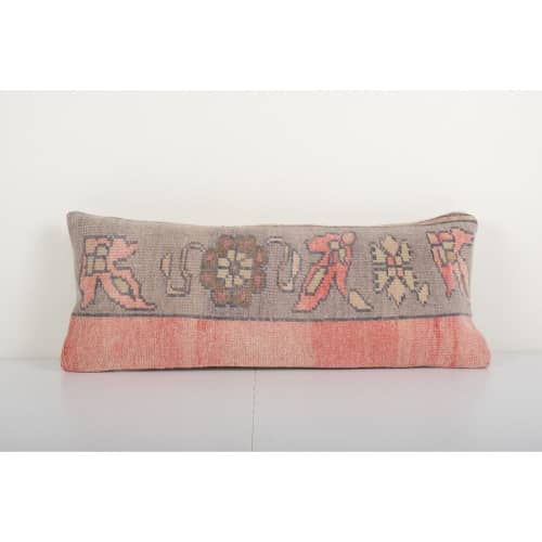 Bohemian Wool Faded Color Rug Pillow Cover, Turkish Taupe | Sham in Linens & Bedding by Vintage Pillows Store. Item composed of cotton and fiber