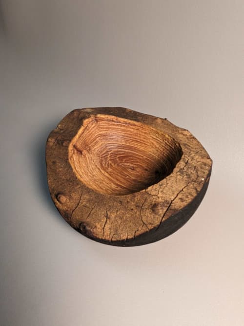 Carved Wide Edge Yakisugi Bowl | Decorative Bowl in Decorative Objects by Wood Alchemist Studio. Item made of wood