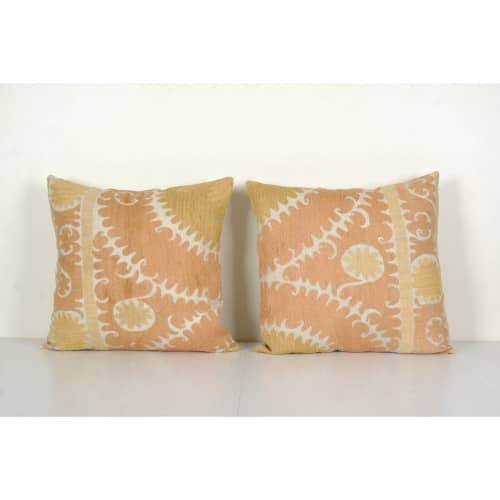 Suzani Pillow Cover - A Pair | Sham in Linens & Bedding by Vintage Pillows Store. Item composed of cotton