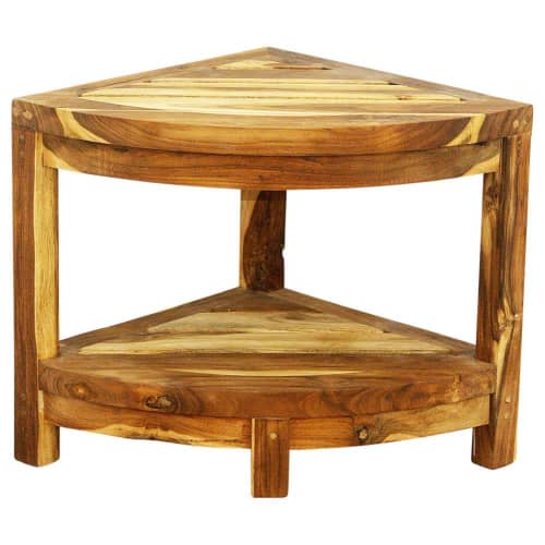 Haussmann® Teak Teak Corner Table 15.5 W x 15.5 D x 16 in H | Coffee Table in Tables by Haussmann®