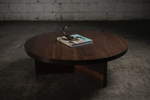Solid Walnut Round Coffee Table | Tables by NO AGE FURNITURE STUDIO