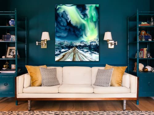 Aurora Borealis | Prints by Brazen Edwards Artist. Item made of canvas with paper