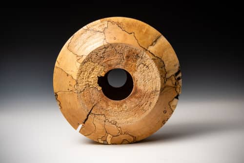 Spalted Maple - Wheel Series | Decorative Objects by Louis Wallach Designs. Item made of maple wood