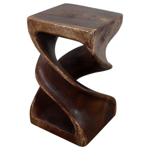 Haussmann® Wood Double Twist Stool Table 12 in SQ x 20 in | Chairs by Haussmann®