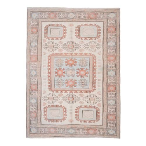 Vintage Wool Cream Southwest Rug, Oriental Turkey Oushak Rug | Area Rug in Rugs by Vintage Pillows Store. Item made of fabric