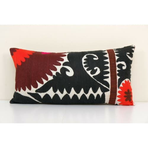 24" x 28" Tashkent Suzani Oversize Pillow Case | Sham in Linens & Bedding by Vintage Pillows Store. Item made of cotton
