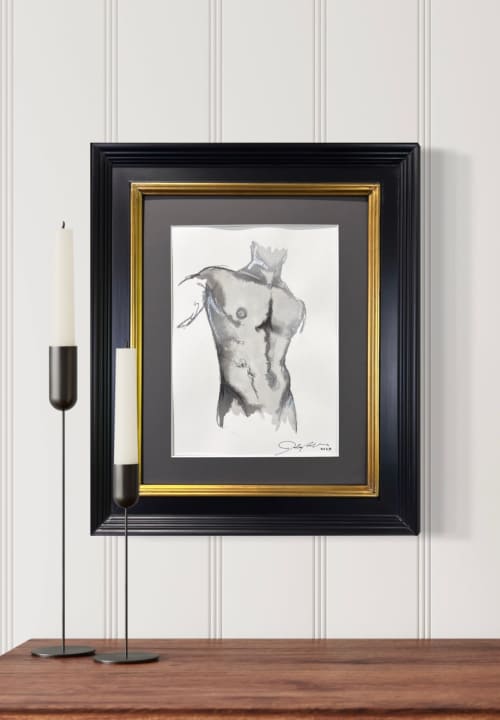Torso of Carlo | Watercolor Painting in Paintings by John Velo Studio