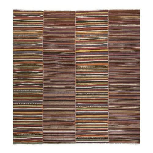 Decorative Oversized Turkish Kilim Rug - Saloon Dining Room | Area Rug in Rugs by Vintage Pillows Store. Item made of cotton with fiber